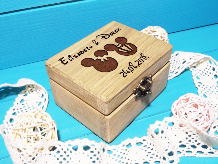 Wedding - Wedding Ring Box-Wedding Ring Bearer Pillow-Disney Ring Box-Disney Wedding-Mickey Mouse Wedding-Mickey and Minnie Mouse Ring Bearer Box
