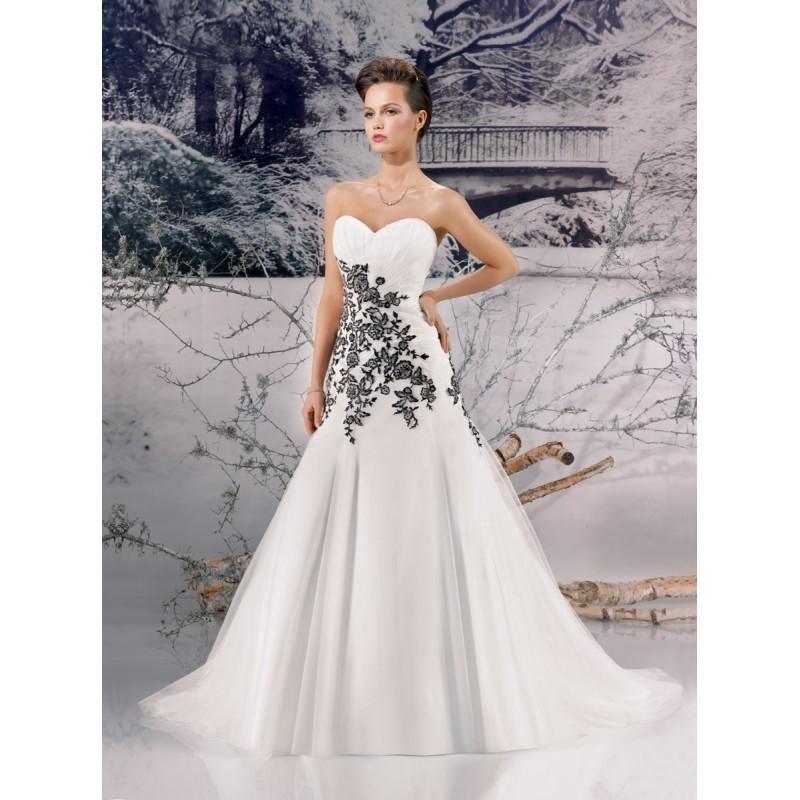 Wedding - Miss Paris, 133-05 ivoire et noir - Superbes robes de mariée pas cher 