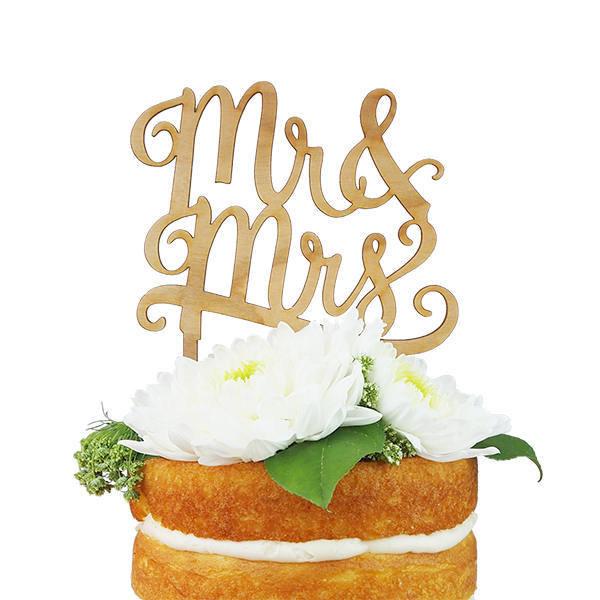 Mariage - Mr & Mrs Wedding Cake Topper- Customization available - Free Shipping