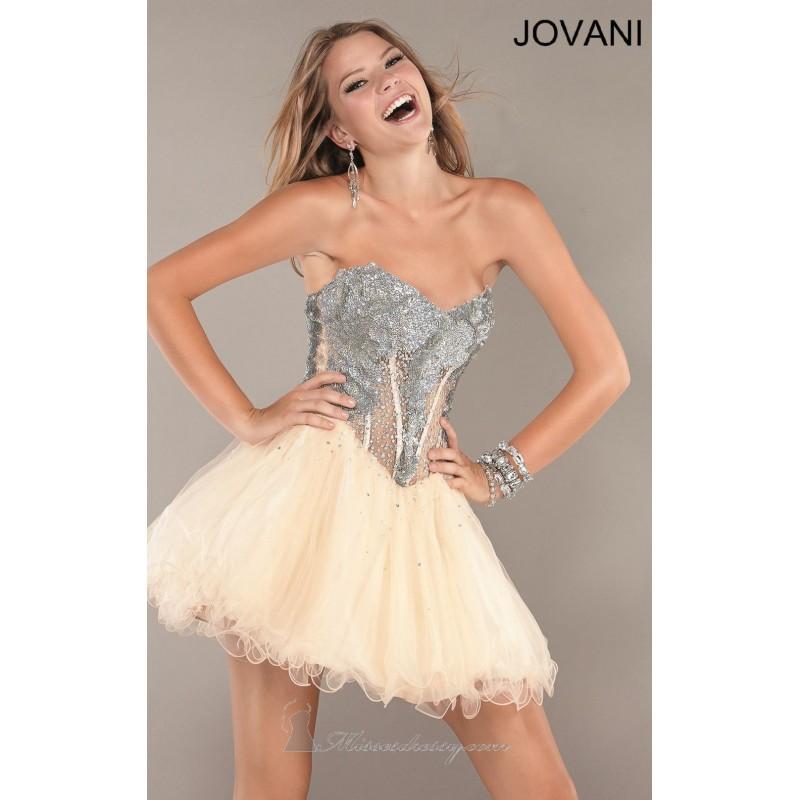 زفاف - Classical Cheap Illusion Sweetheart Dress By Jovani Cocktail 73043 Dress New Arrival - Bonny Evening Dresses Online 