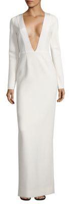 Hochzeit - Diane von Furstenberg Long Sleeve V-Neck Gown