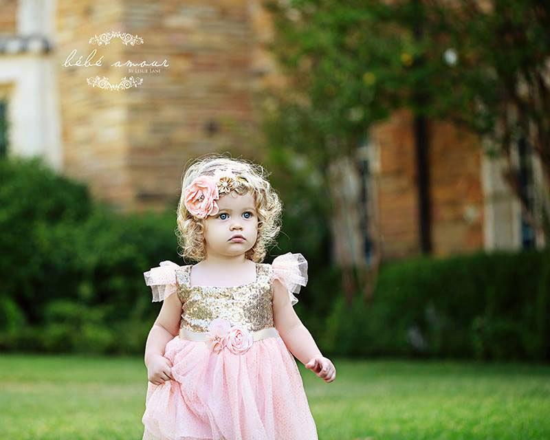 Hochzeit - Flower Girl Dress, Lace Flower Girl dress, Gold Flower Girl Dress, Pink Flower Girl Dress, Girl Formal Dress, Rustic Flower Girl Dress
