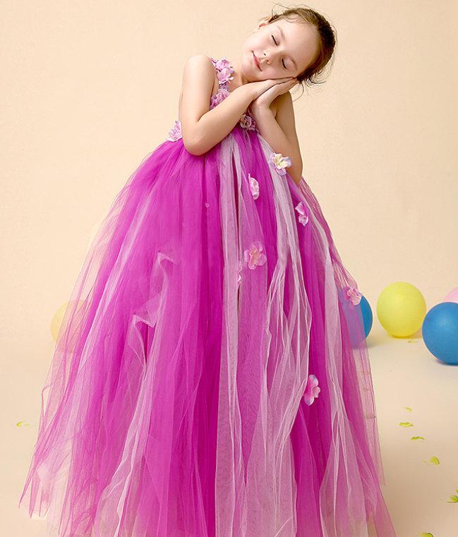 Mariage - Tulle Dress, Tulle Purple Dress, Event Dress, Birthday Dress, Party Dress, Wedding Dress, Christening Dress, Tulle Dress, Flower Girl Dress