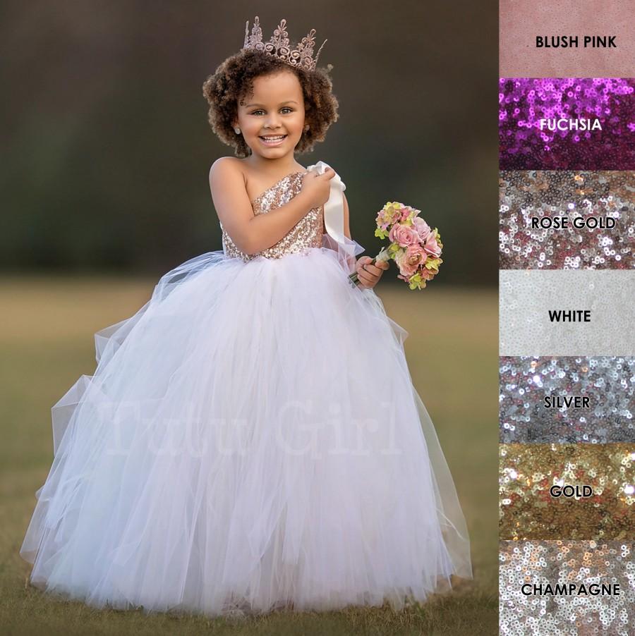 Wedding - Ivory Blush Flower Girl Dress