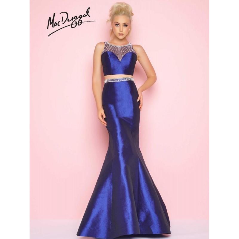 Mariage - Flash by Mac Duggal 66131L Sheer Beaded 2pc Prom Dress - Brand Prom Dresses