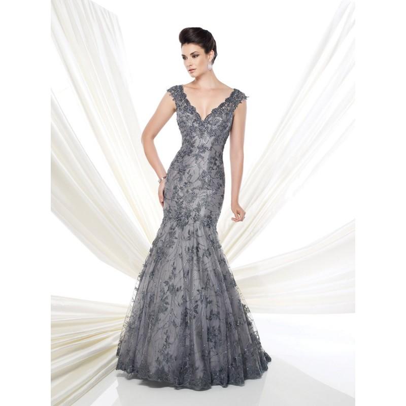 Hochzeit - Ivonne D by Mon Cheri 115D76 Navy Blue,Gray,Bronze Dress - The Unique Prom Store