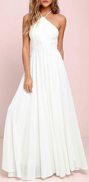 Hochzeit - Everlasting Enchantment Ivory Maxi Dress