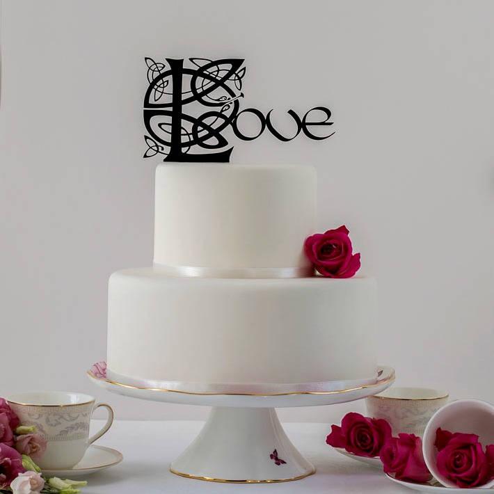 Wedding - Celtic Love Wedding Cake Topper, Love Cake Topper, Celtic Wedding, Irish Wedding, Elegant Cake Topper, Irish Cake Topper,Lord of the Rings