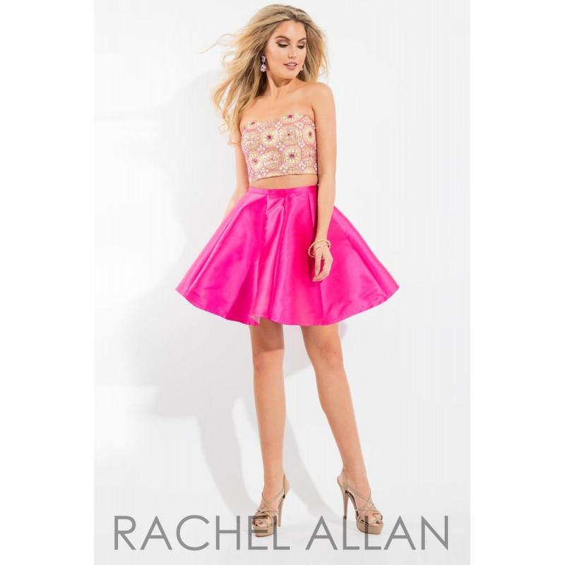 زفاف - Gold/Fuchsia Rachel Allan Shorts 4159 Rachel ALLAN Short Prom - Rich Your Wedding Day