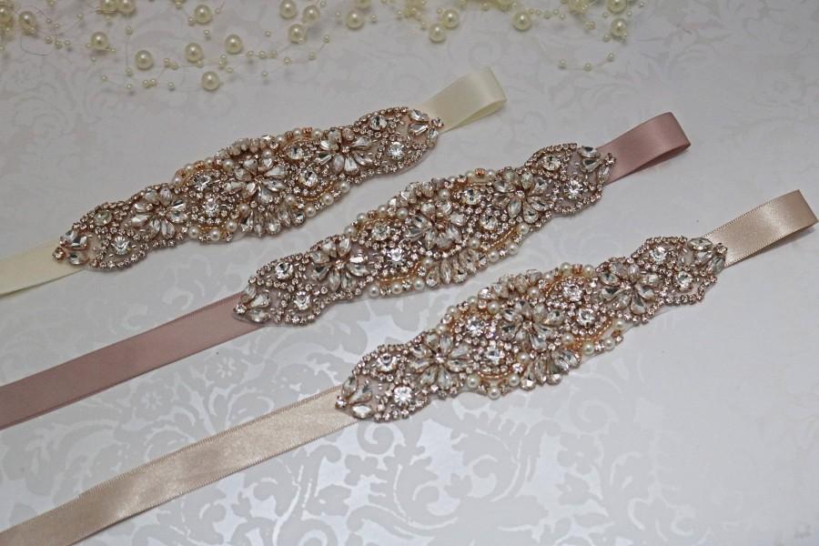 Свадьба - rose gold belt, rose gold bridal belt, bridesmaid belt sash, blush bridal belt, mocha bridal belt, rose gold bridesmaid sash