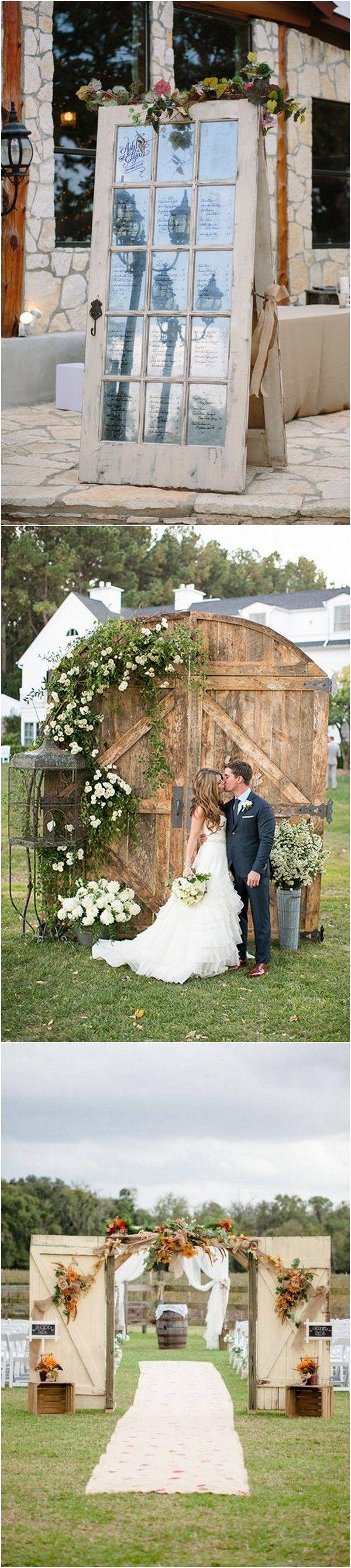 Mariage - 18 Wedding Decoration Ideas With Vintage Old Doors