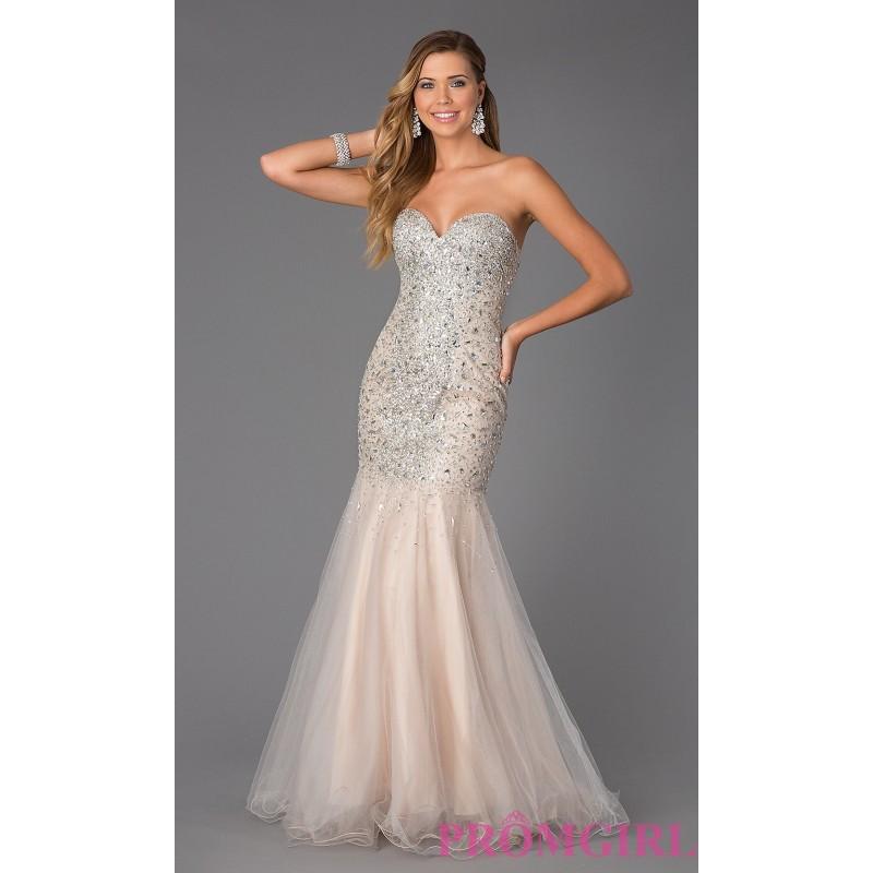 Wedding - Jeweled Strapless Prom Gown by Terani - Brand Prom Dresses