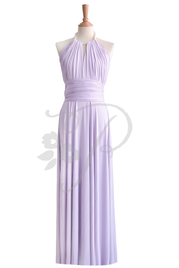 Mariage - Bridesmaid Dress Lilac Maxi Floor Length, Infinity Dress, Prom Dress, Multiway Dress, Convertible Dress, Maternity - 26 colors