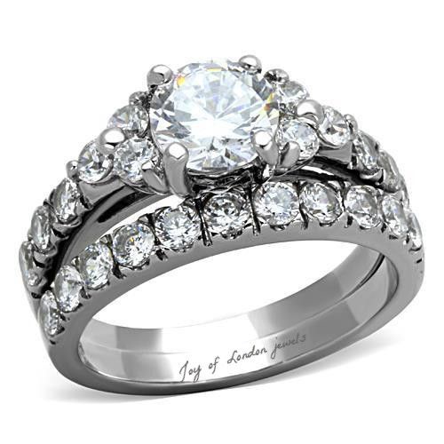 زفاف - 1.5CT Round Cut Russian Lab Diamond Bridal Set Ring