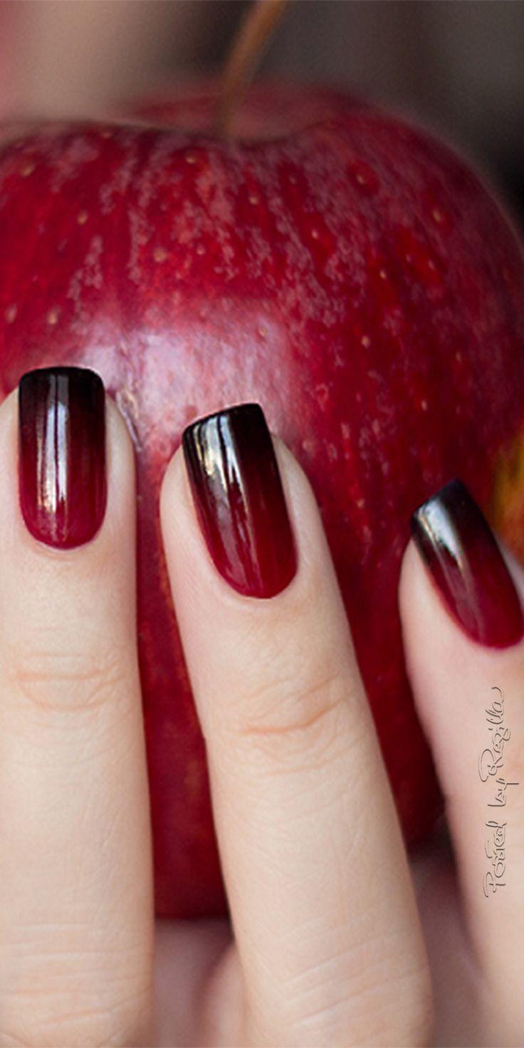 Wedding - Red Ombre Nails