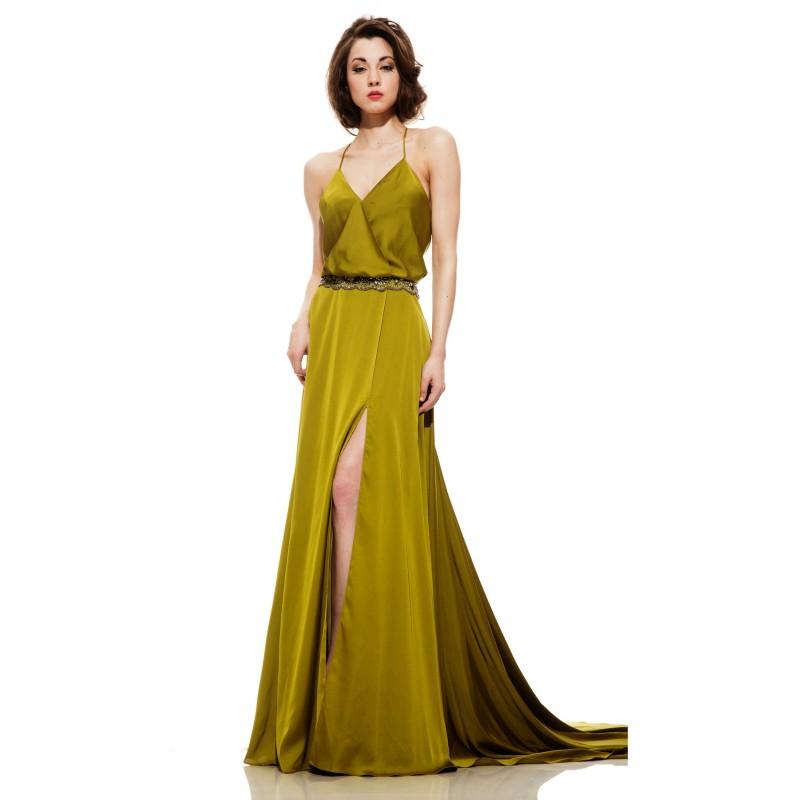 Mariage - Cranberry Johnathan Kayne 6018 - High Slit Open Back Dress - Customize Your Prom Dress