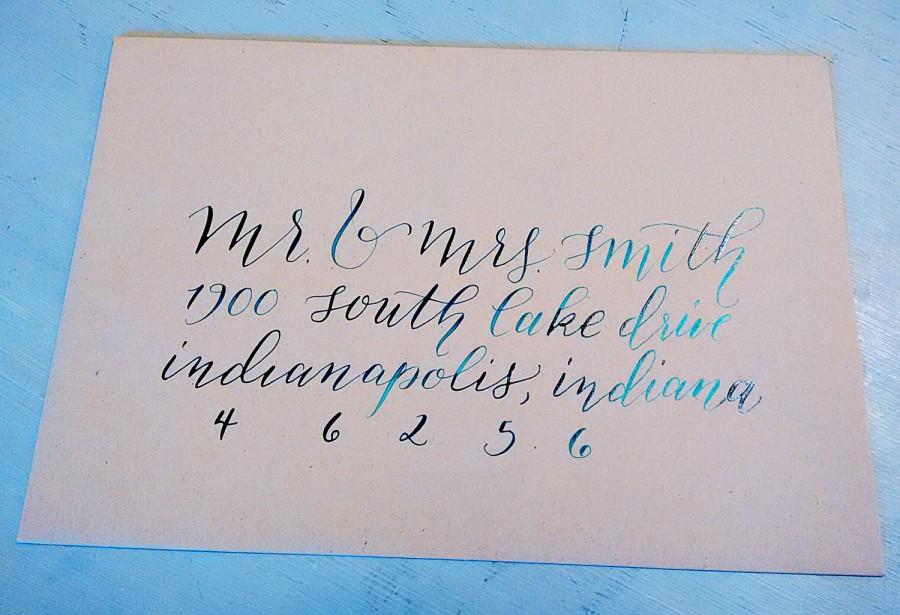 Свадьба - Wedding Envelope Calligraphy, Hand Lettered Envelope Addressing for Wedding or Event- Script Style "Tiffanie"