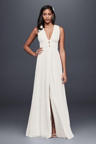Свадьба - Banded Silk Goddess Gown Style CF10088