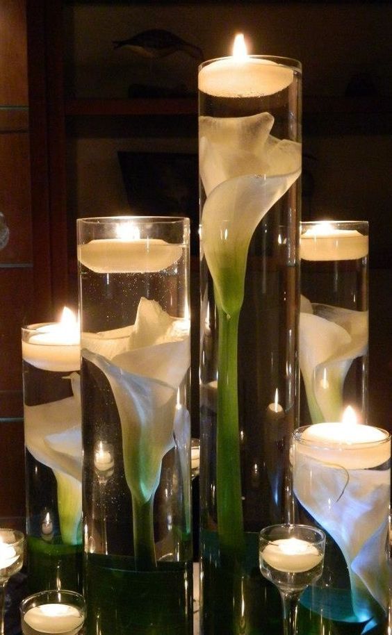 Свадьба - 40 Glass Cylinder Wedding Centerpiece Ideas