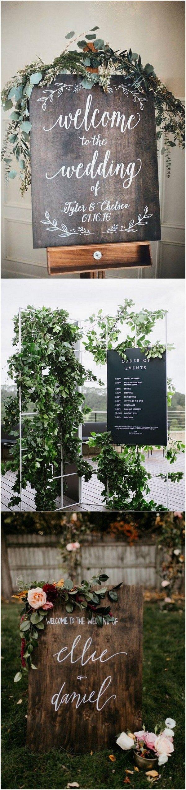 Mariage - 15 Chic Greenery Wedding Signs For 2018 Trends