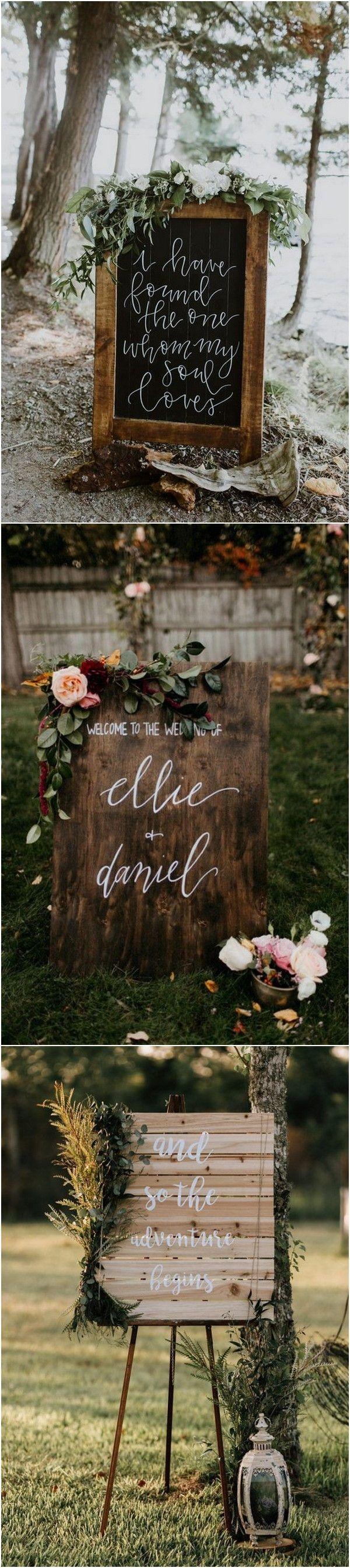 Mariage - 15 Chic Greenery Wedding Signs For 2018 Trends - Page 2 Of 2
