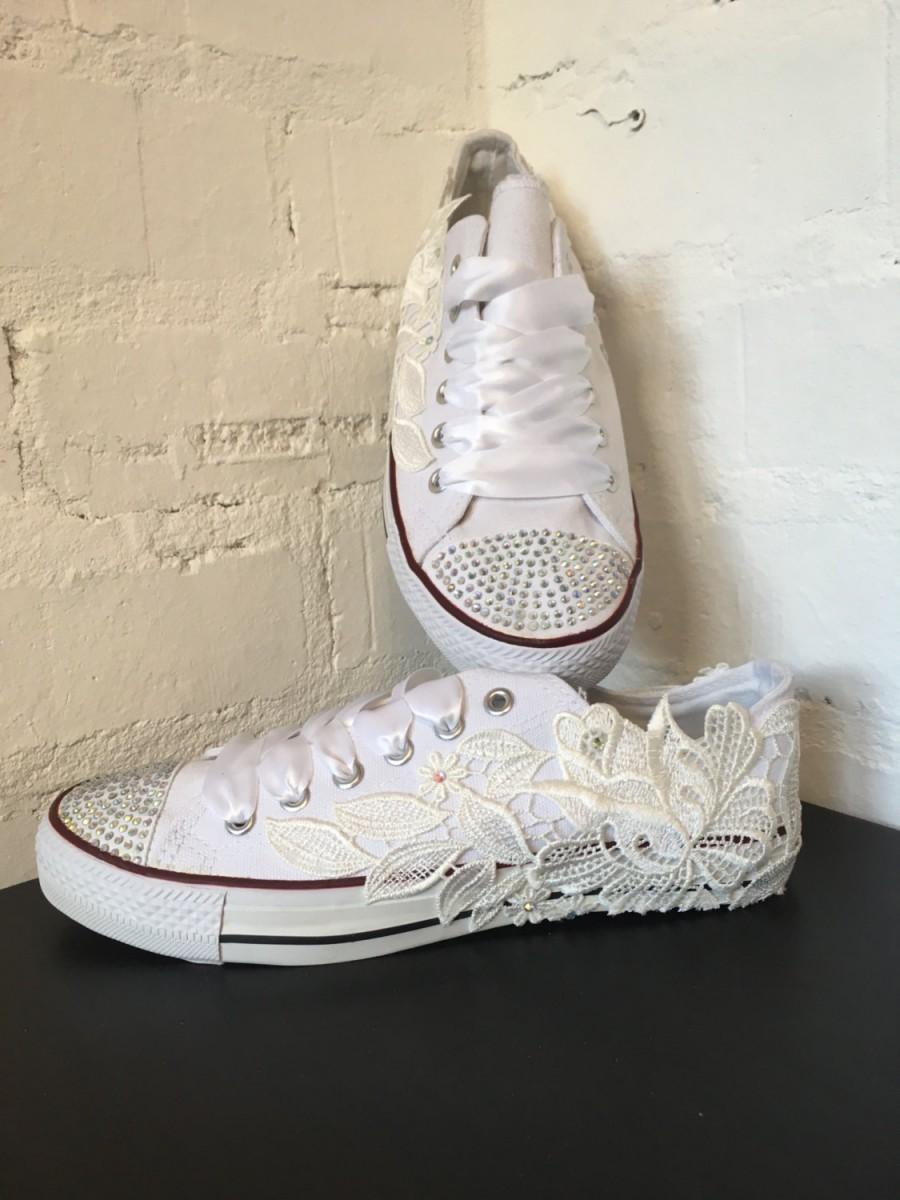 lace converse for wedding