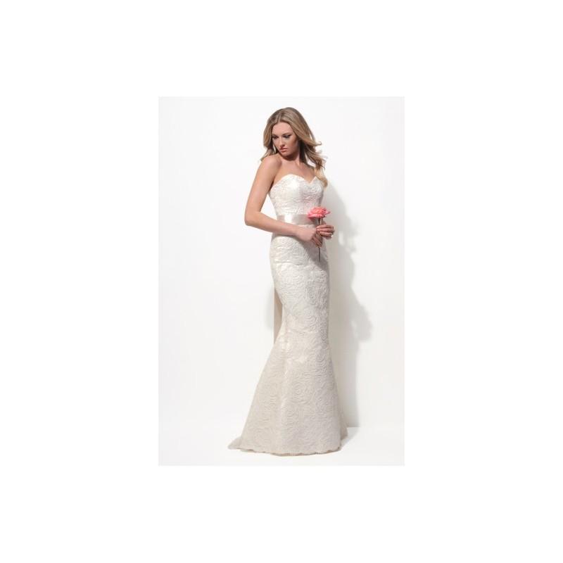 Hochzeit - Modern Trousseau SP14 Dress 3 - Modern Trousseau Fit and Flare Full Length Sweetheart Ivory Spring 2014 - Rolierosie One Wedding Store