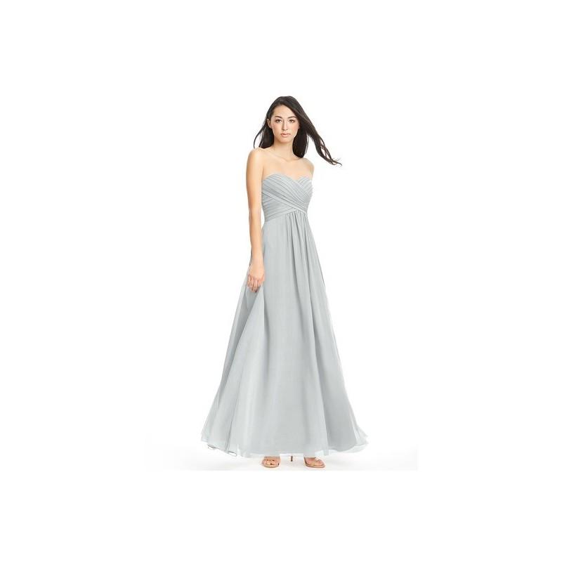 زفاف - Silver Azazie Yazmin - Chiffon Floor Length Sweetheart Back Zip Dress - Cheap Gorgeous Bridesmaids Store