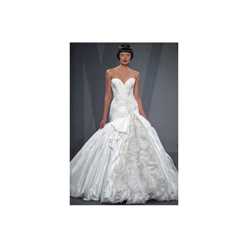زفاف - Mark Zunino FW14 Dress 3 - Mark Zunino Full Length White Sweetheart Ball Gown Fall 2014 - Rolierosie One Wedding Store