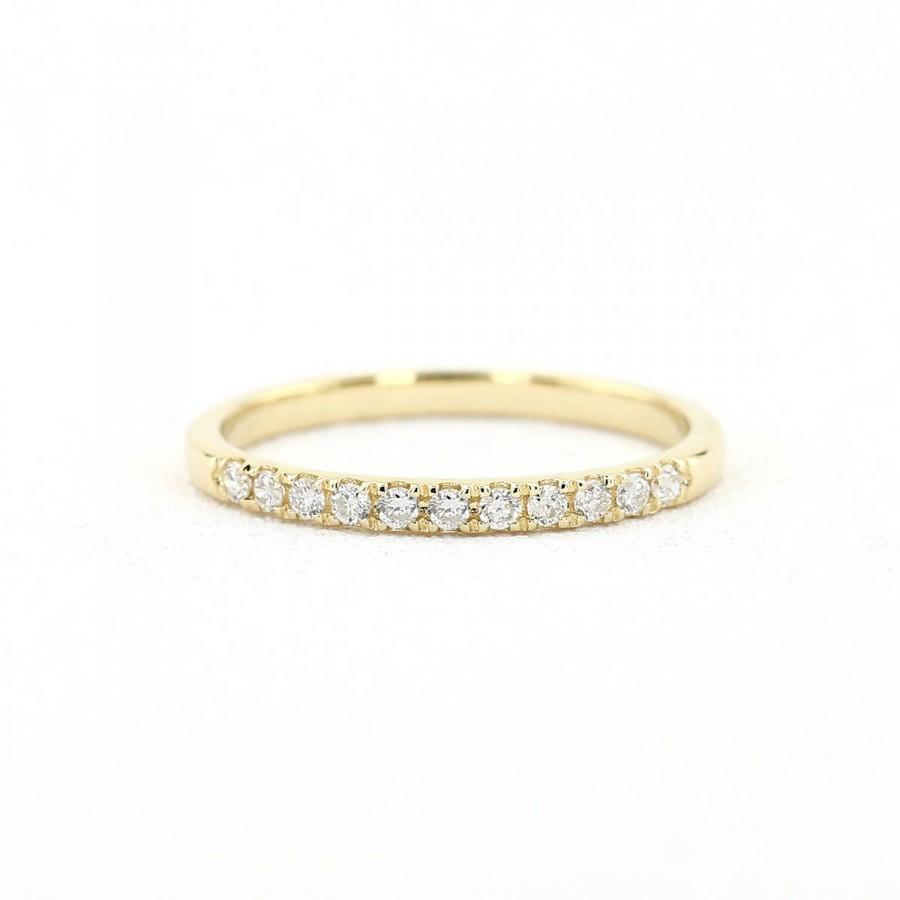 Hochzeit - Diamond Wedding Ring 1/4ct in 14k Gold - 1/4ct Womens Diamond Wedding Band - Half Eternity Band - Diamond Anniversary Ring