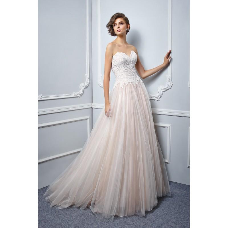 Mariage - Enzoani BT17-19 by Beautiful by Enzoani - Ivory  Blush Lace  Tulle Zip-Up Fastening Floor Wedding Dresses - Bridesmaid Dress Online Shop