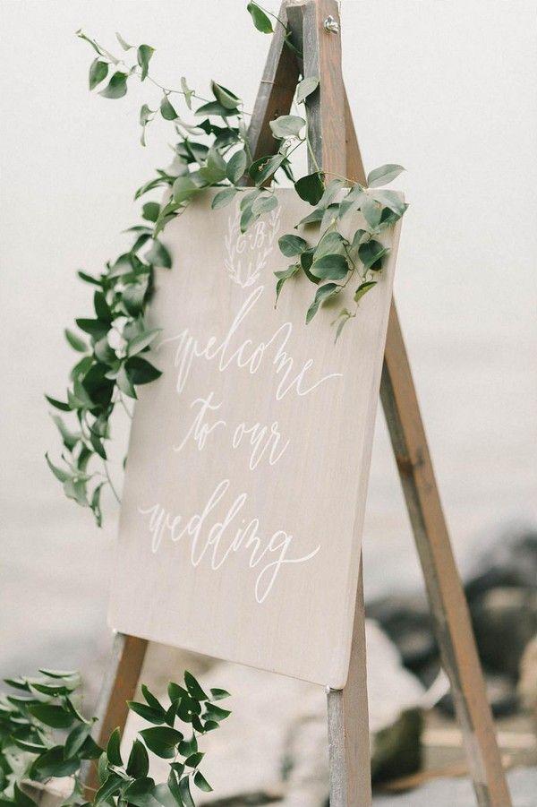 Mariage - 15 Chic Greenery Wedding Signs For 2018 Trends - Page 2 Of 2