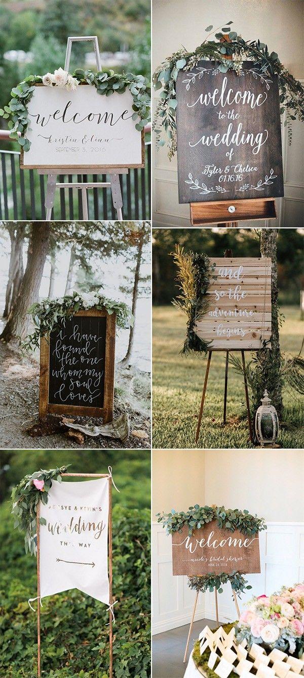 Mariage - 15 Chic Greenery Wedding Signs For 2018 Trends