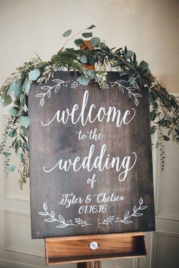Hochzeit - 15 Chic Greenery Wedding Signs For 2018 Trends - Page 2 Of 2