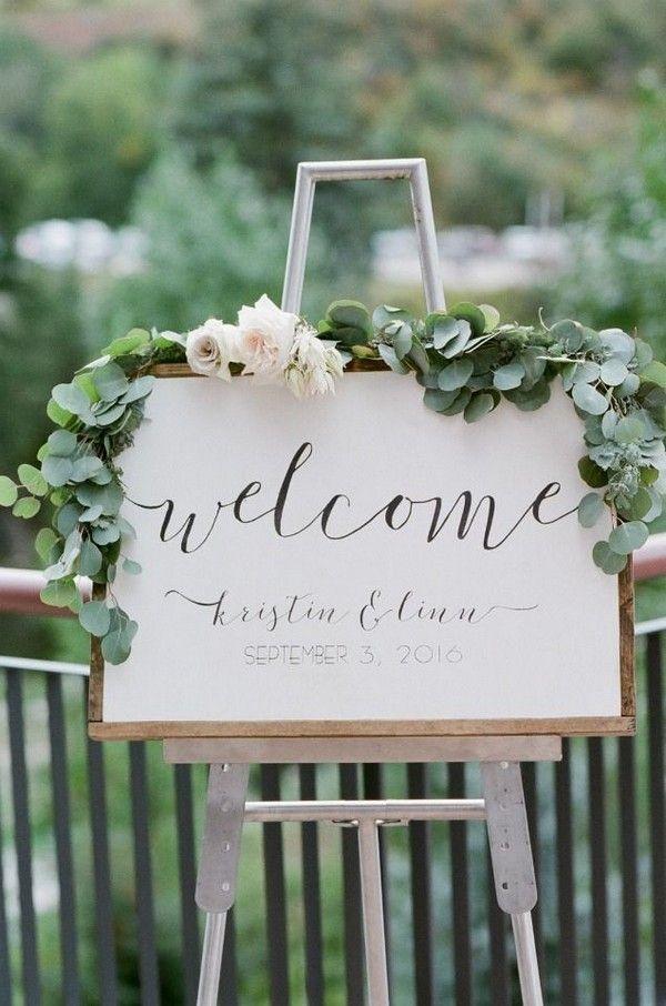 Hochzeit - 15 Chic Greenery Wedding Signs For 2018 Trends - Page 2 Of 2