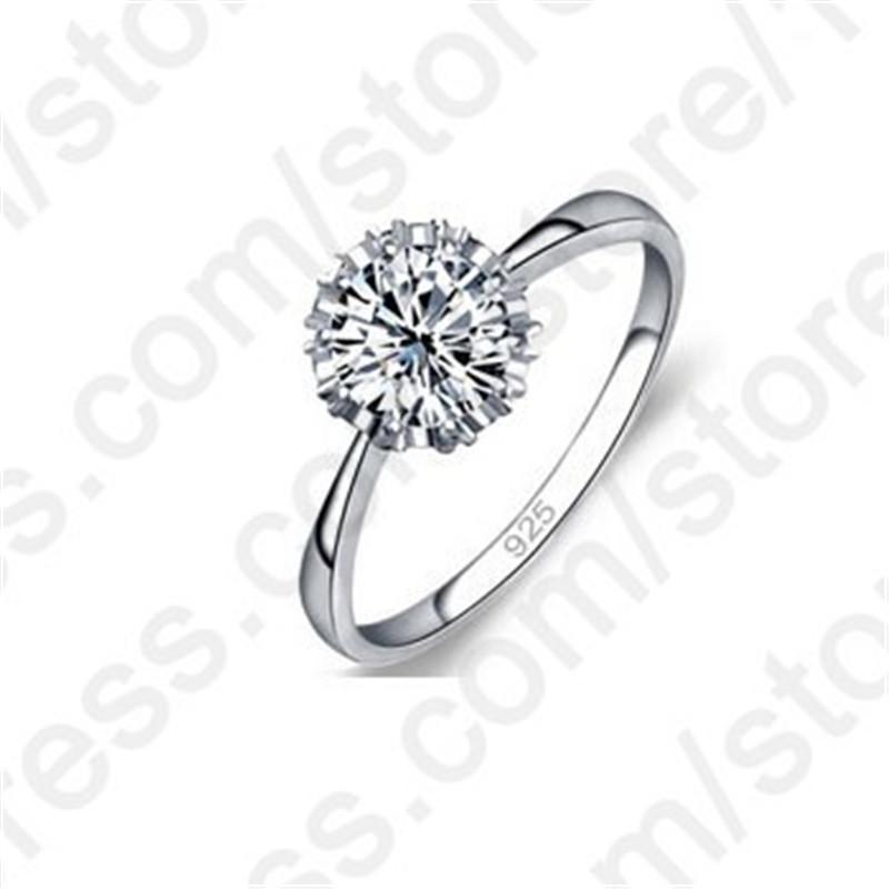 زفاف - High Quality 3 Styles AAA Cubic Zirconia 925 Sterling Silver Jewelry Classic Engagement Ring for Women