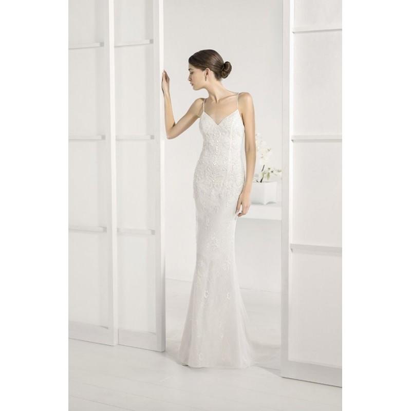 زفاف - Style Jabal by Adriana Alier - Floor length Sleeveless V-neck Sheath Lace Dress - 2018 Unique Wedding Shop