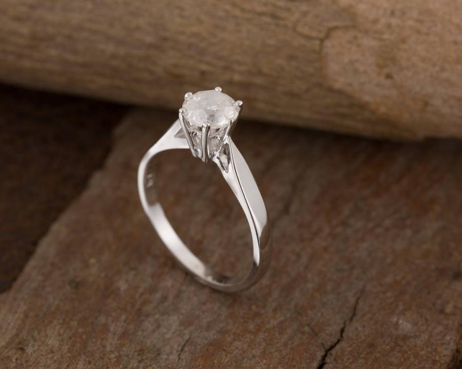 زفاف - 1 carat Solitaire ring -ON SALE!! -Diamond Engagement Ring-Diamond Solitaire Ring-Gold Ring-Women Jewelry-Promise ring-Art deco ring-For her