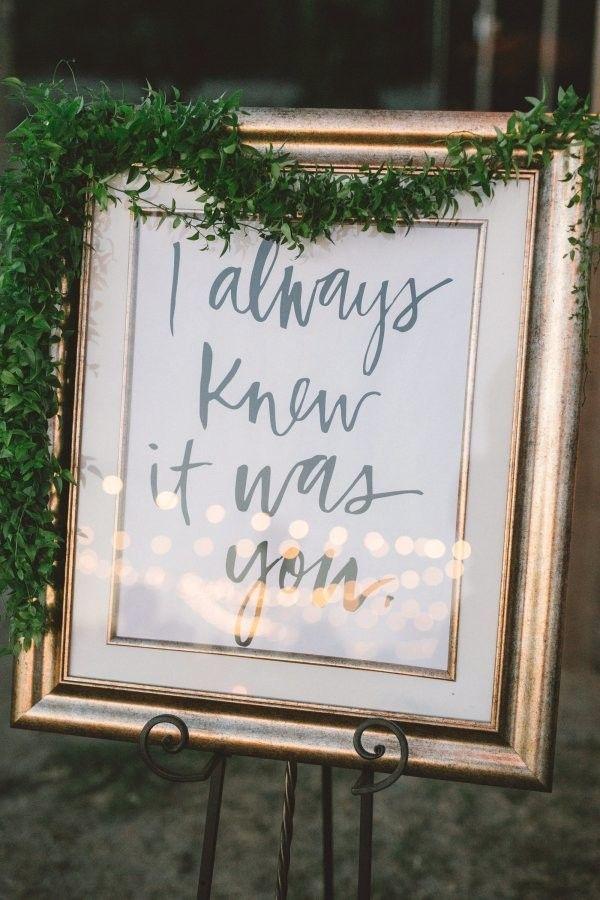 Wedding - 15 Chic Greenery Wedding Signs For 2018 Trends