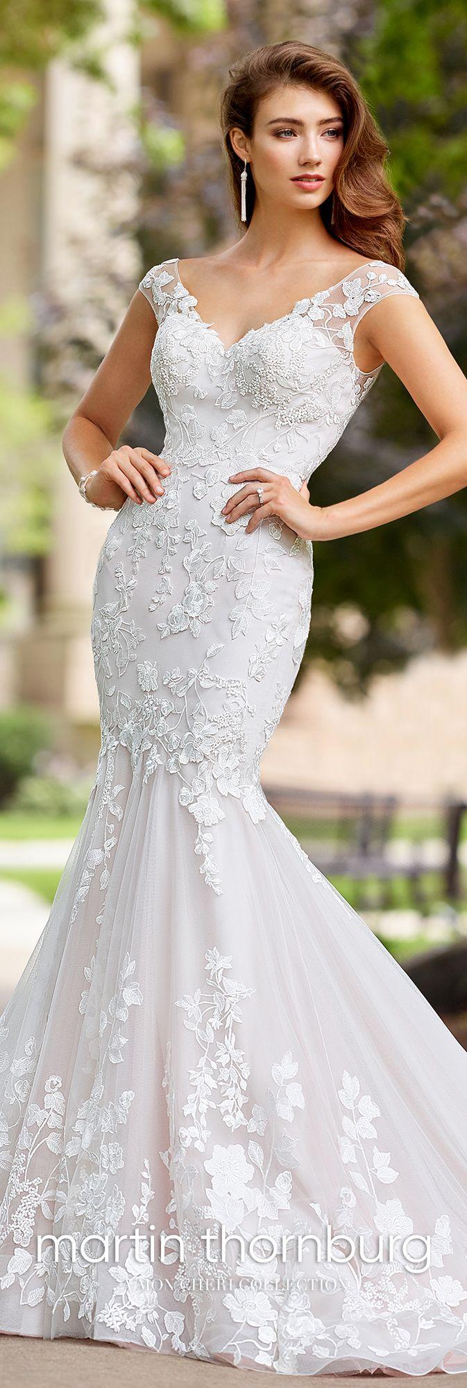 Wedding - Lace & Tulle Trumpet Wedding Dress With A Train- 18276 Serenade