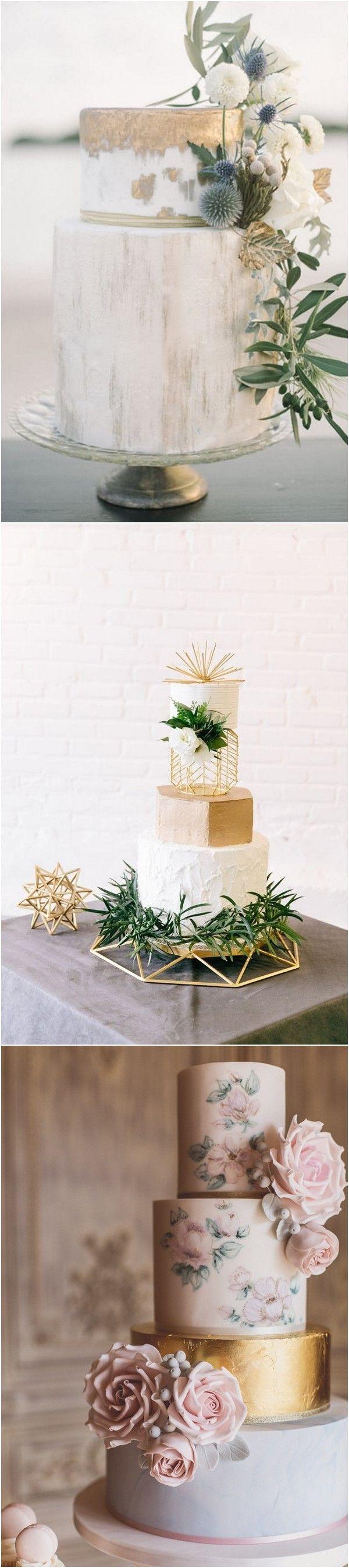 Mariage - Trending-15 Creative Metallic Wedding Cakes For 2018 - Page 2 Of 2