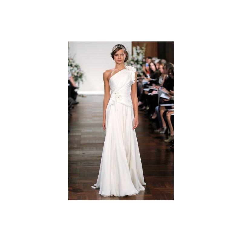 زفاف - Jenny Packham FW13 Dress 15 - White Full Length Fall 2013 Jenny Packham One Shoulder A-Line - Rolierosie One Wedding Store
