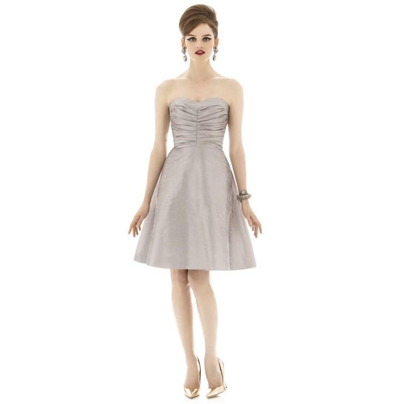 Свадьба - Alfred Sung D630 Framed Neckline Short Bridesmaid Dress - Brand Prom Dresses