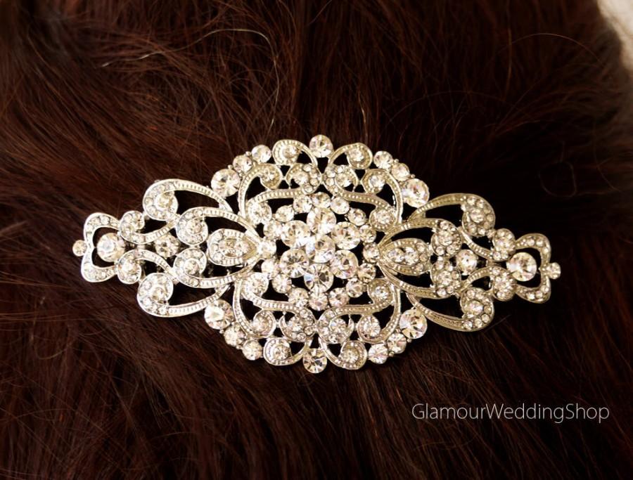 Свадьба - Bridal Hairpiece Crystal Silver Hair Comb Wedding Accessories Rhinestone Hair Combs Headpiece Hair Jewelry