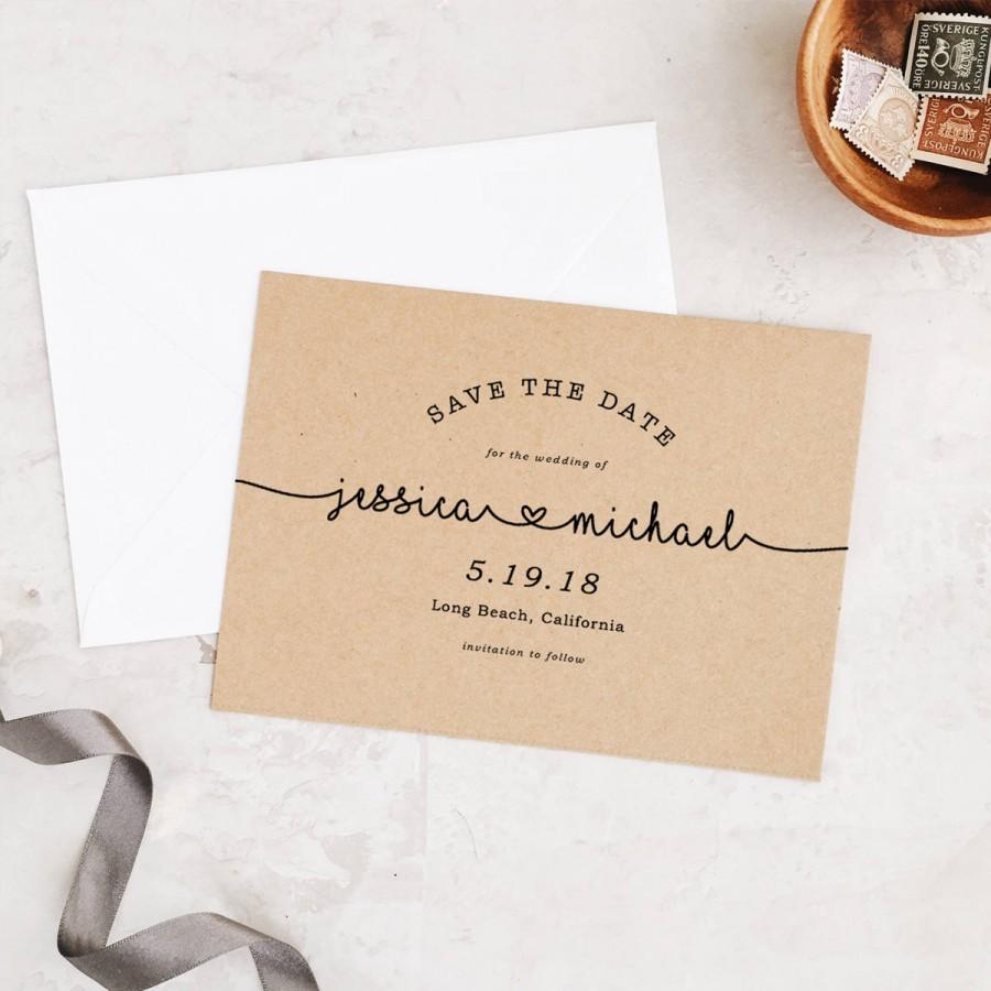 Wedding - Save The Dates Template, Printable Save the Date, Save Our Date 