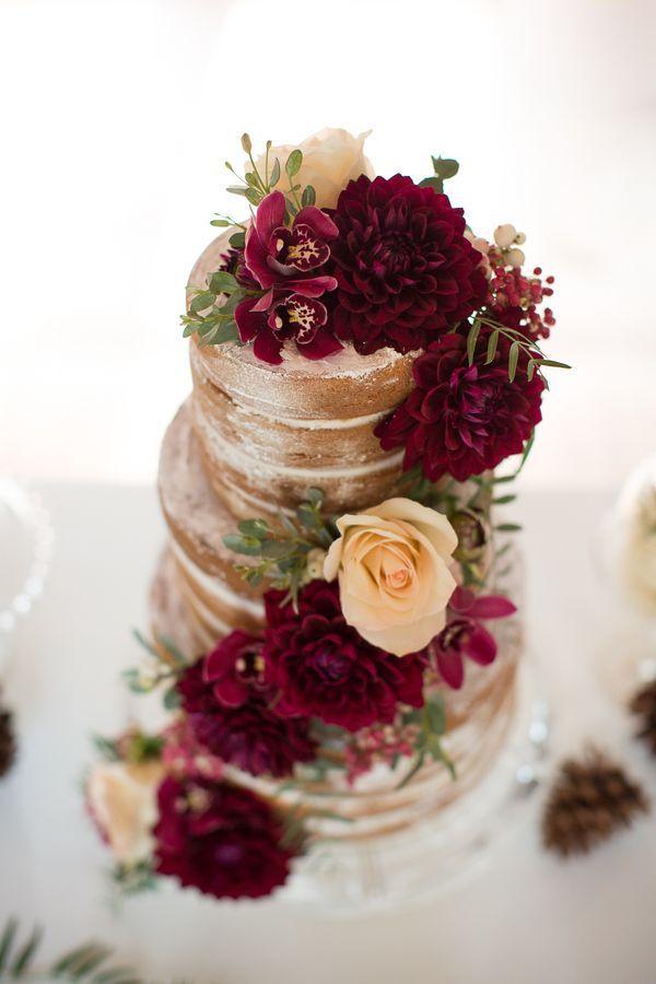 Hochzeit - An Elegant Woodsy Themed Wedding With Naked Cakes