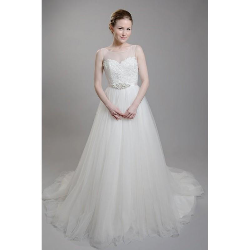 زفاف - Style F1602 by Franssical - A-line Sleeveless LaceOrganza Cathedral Illusion Floor length Dress - 2018 Unique Wedding Shop
