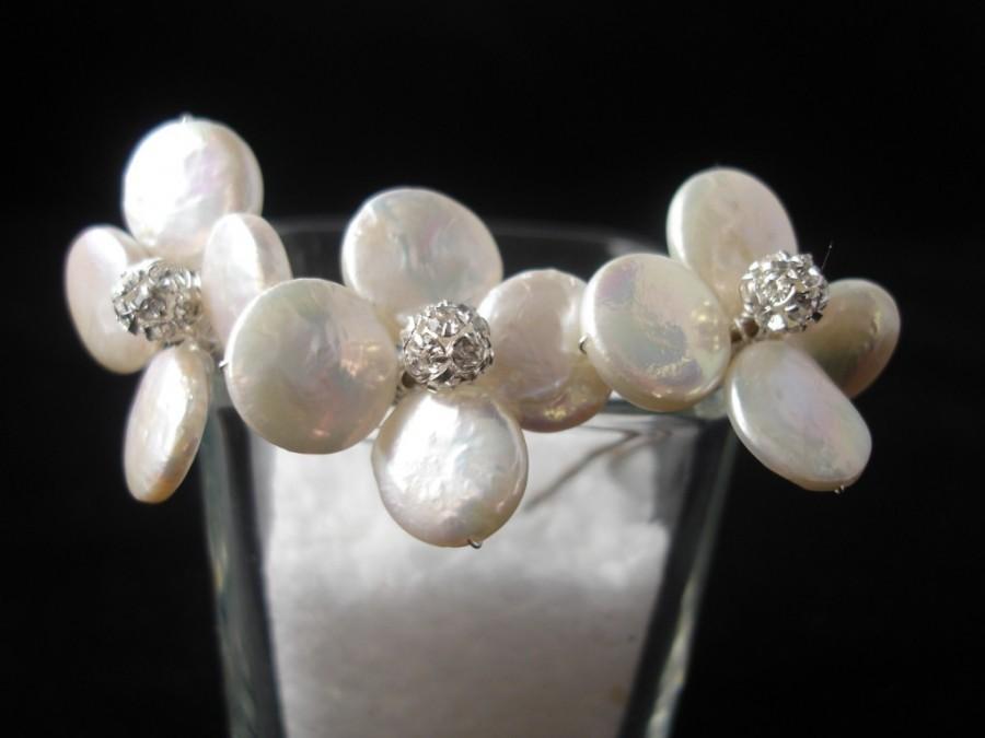 Mariage - Bridal Hair Pins, Freshwater Pearl Hair Pins, Wedding Hair pins