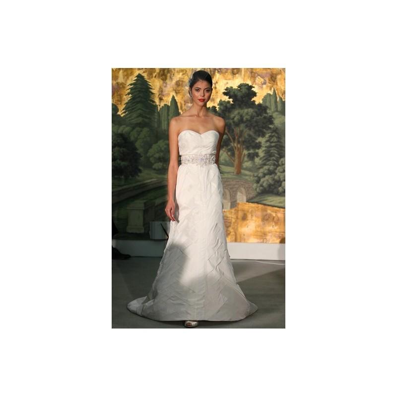 زفاف - Anne Barge Grenadier - White Full Length A-Line Strapless Spring 2014 The Anne Barge Collections - Rolierosie One Wedding Store