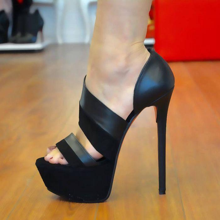 Hochzeit - Sexy Super High Heel Platform Sandals